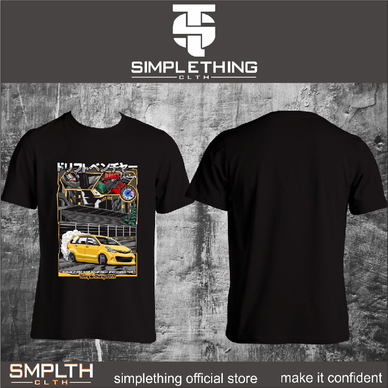 Simplething Tshirt Avanza Drift Art Japanese Black Edition