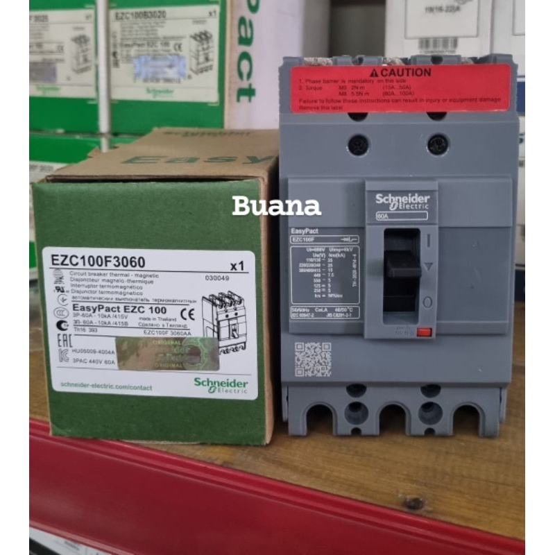 เบรกเกอร์ MCCB Schn*ide* EZC100F3060 3P 60A