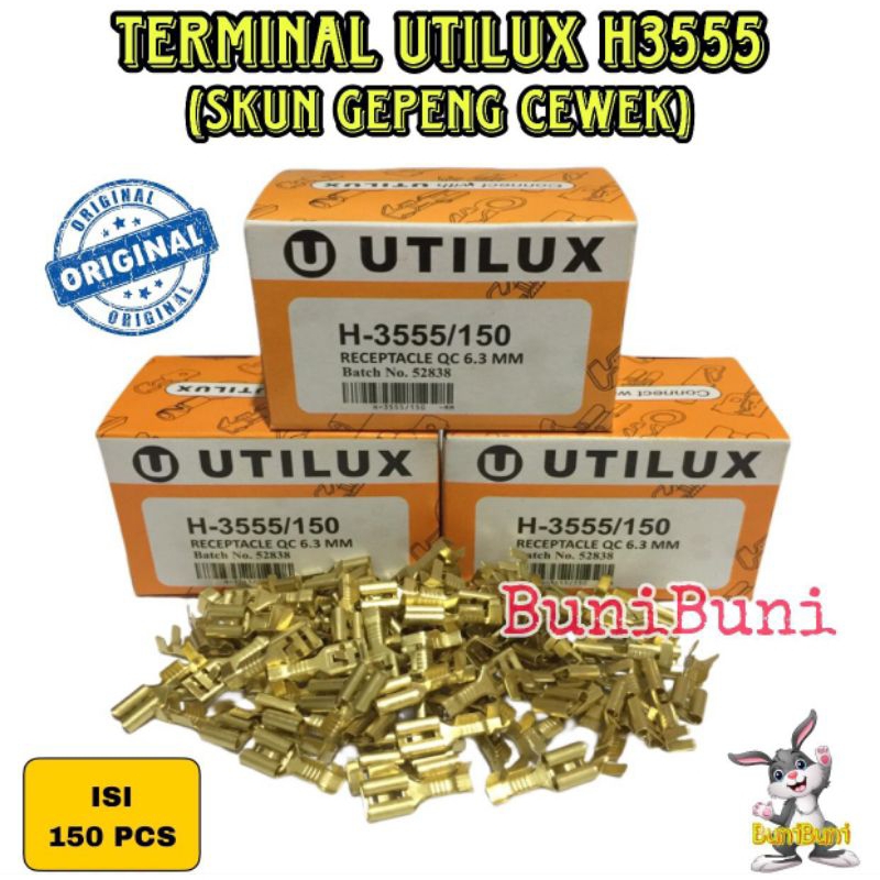 เทอร์มินัล Sukun Utilux Gepeng Cewek / Terminal Utilux Gepeng หญิง H3555 เดิม (บรรจุ 150 ชิ้น)