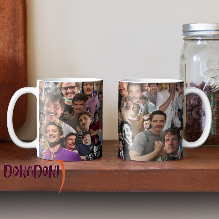 Pedro Pascal collage สําหรับแก้ว แก้วกาแฟ