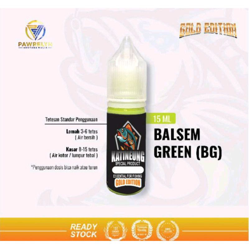 KATINEUNG BALSEM GREEN หัวเชื้อปลาคาร์พ รับประกันป้องกันโซค 15ML-356