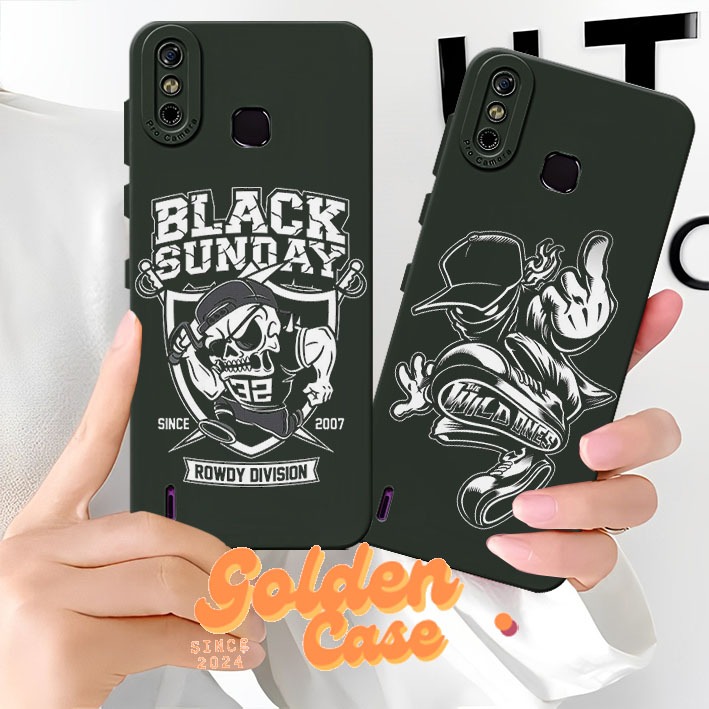 [GC06] Infinix Smart 4 5 6 HD Silicone Cool black Sundainese Motif - เคสผู้ชาย - เคส Procamera - เคส