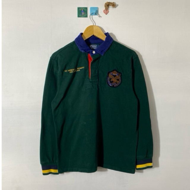 HIJAU POLO RUGBY RALPH LAUREN BOTTLE สีเขียว