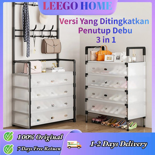 LeeGO Rak Sepatu + Rak Gantung Tas Topi / Rak Gantung Sepatu Penyimpanan / Rak Gantung Sepatu Tahan Debu + Rak Topi