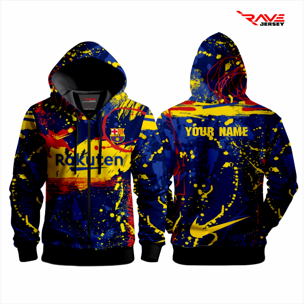 Barcelona SESI 2 JACKET พิมพ์เต็ม SUBLIMATION CUSTOM (DESIN LIKE)