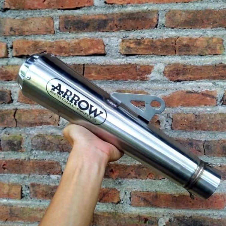 Canister Arrow Exhaust สแตนเลส 51 mm ทางเข้าเฉพาะรถจักรยานยนต์/ท่อไอเสีย Arrow สแตนเลส 51 mm ทางเข้า