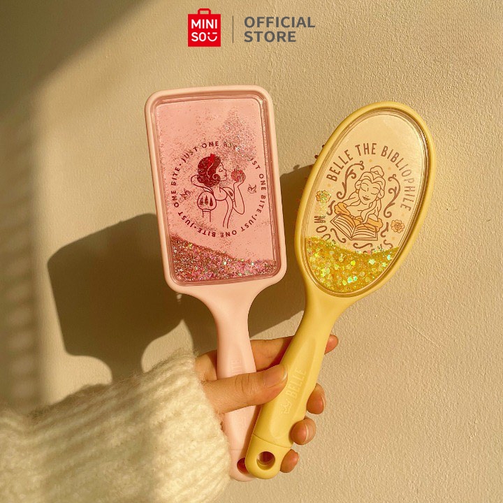 Miniso x Disney Princess Collection หวีนวด Glitter Massage Paddle Brush หวีผม