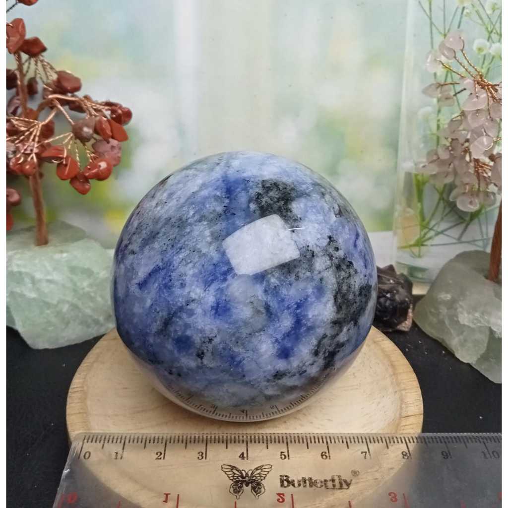 เครื่องลายครามธรรมชาติ Jasper Sphere UV Reactive Stone (2)