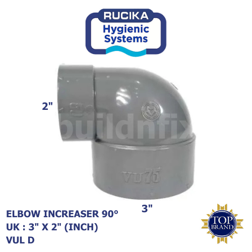 RUCIKA ELBOW INCREASER / KYI INCREASER VULCAN D 90° 3" X 2" (ฟิตติ้งพิเศษ)