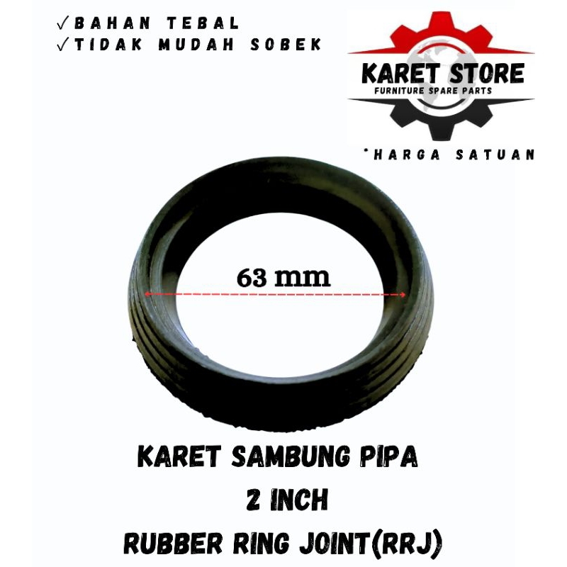 ยางเชื่อมต่อ PVC PIPE 2 นิ้ว RRJ(RING RUBBER JOINT) 63mm.