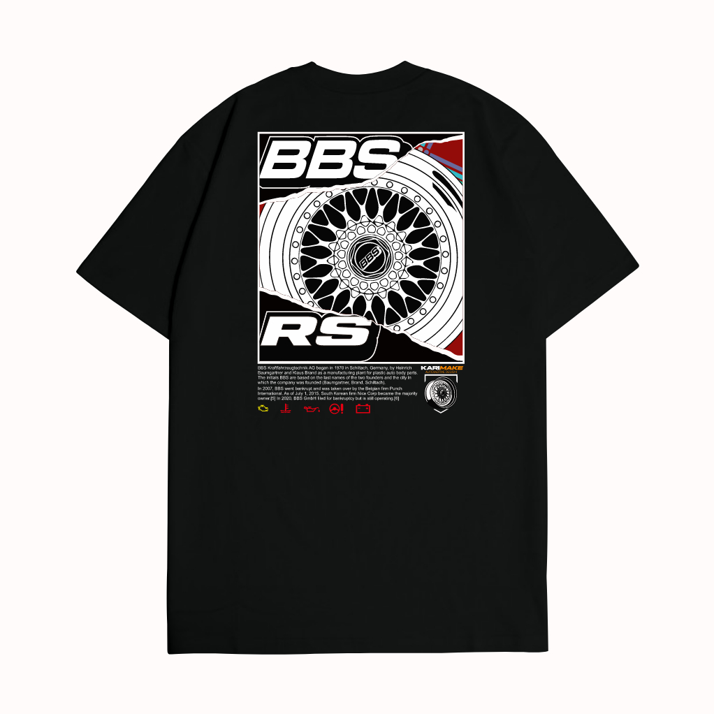 KRMK เสื้อยืด Unisex Distro พร้อม BBS RS โฮโลแกรมขอบภาพ STREET WEAR