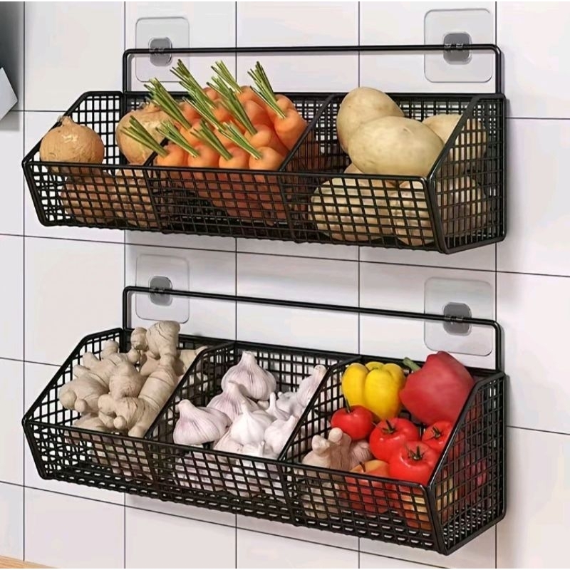 KITCHEN RACK / KITCHEN WALL-MOUNTED NET RACK / 1-TIER / 2-TIER / 3-TIER RACK