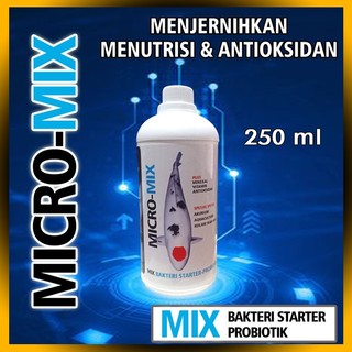 MICRO-MIX 250 ML BAKTERI STARTER Untuk Koi, Penjernih Air dan Pengurai Amonia Pada Kolam Ikan