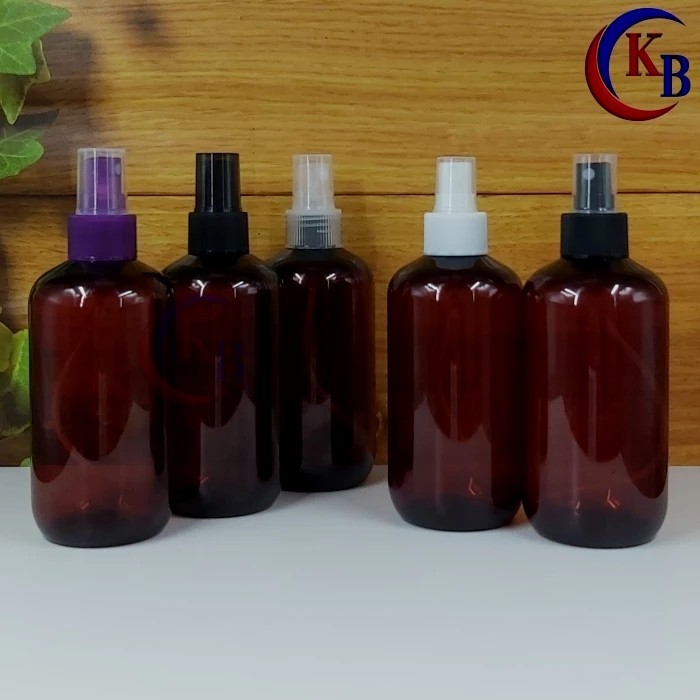 250ML พลาสติกสเปรย์ขวดคอ 24 / PET BOTTLE SBR AMBER 250ML