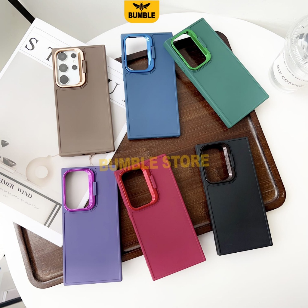 Samsung A32 5G Case Samsung A50 Samsung A50S Samsung A30S Case Macaron Stand Camera Case Flannel Sta
