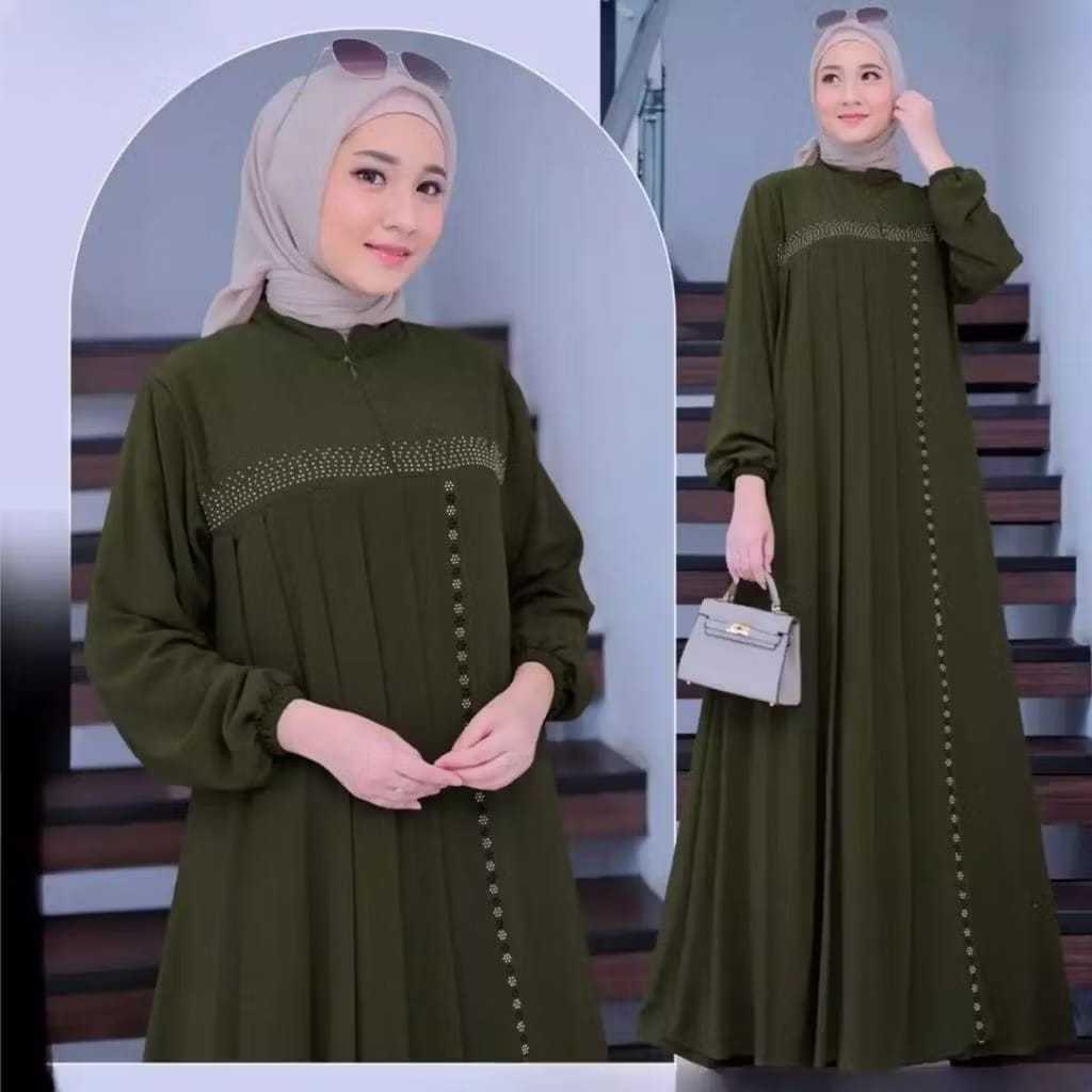 KATUN LATEST EID GAMIS 2025 ABAYA AZZAHRA MAT ผ้าฝ้ายที่ผ่านมา