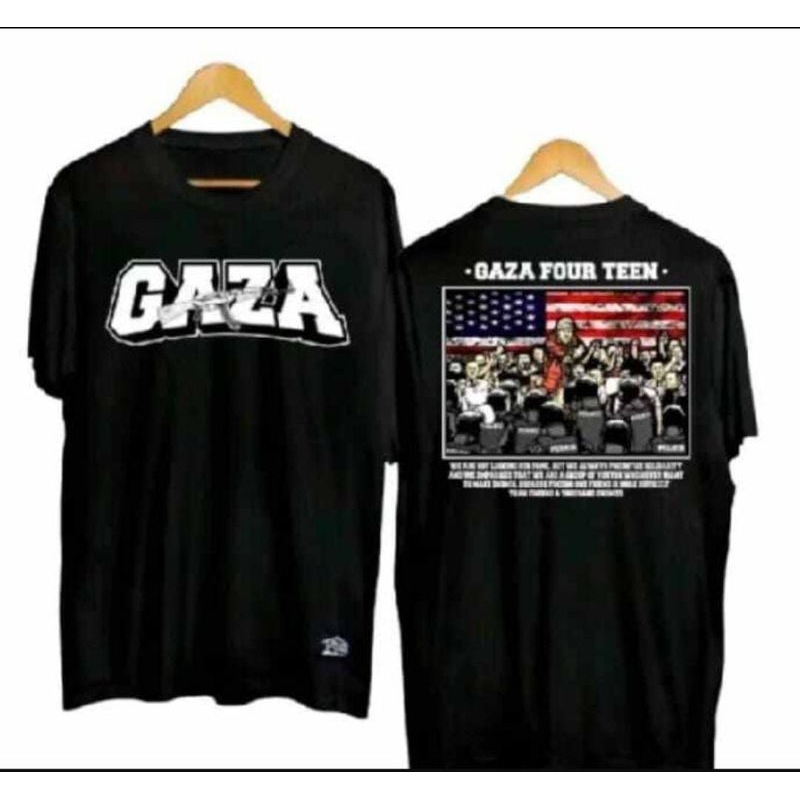เสื้อยืด GAZA FOUR TEEN//เสื้อยืด GAZA ใหม่
