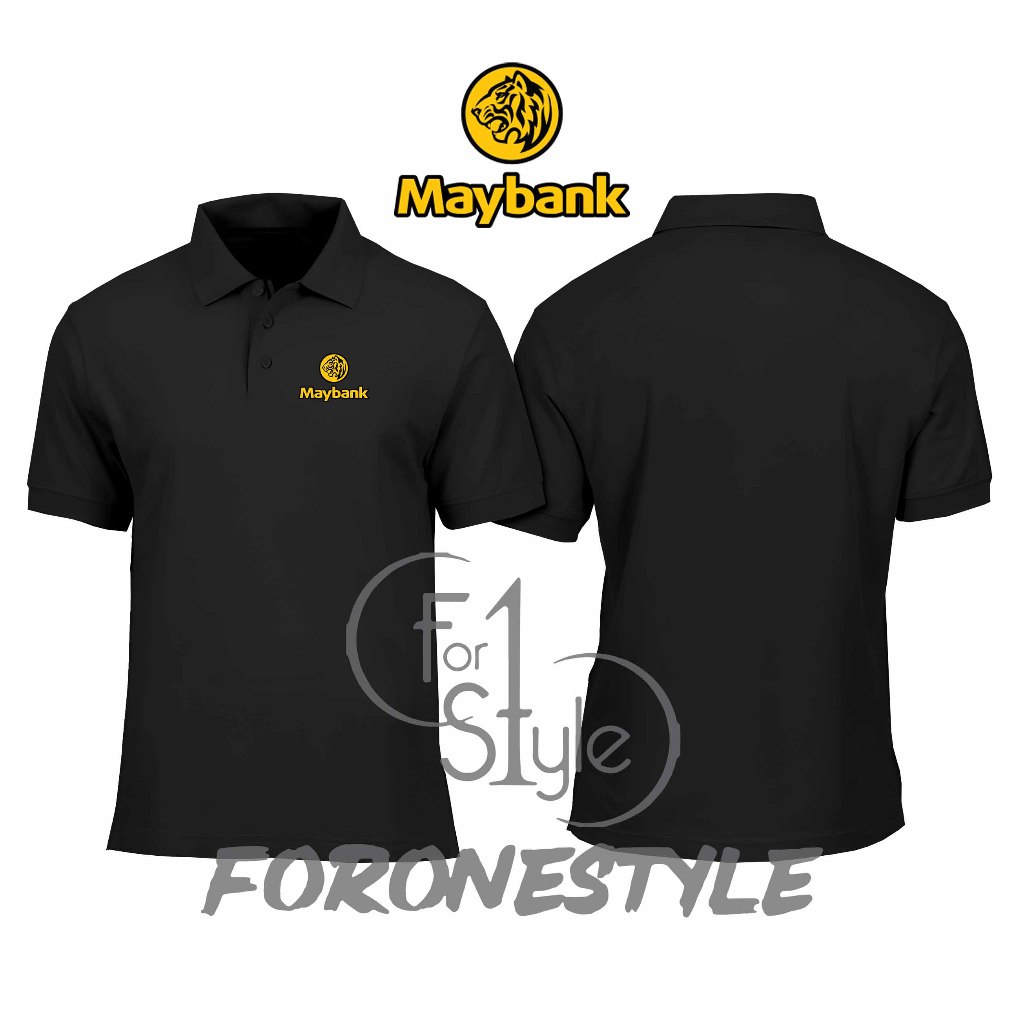 MAYBANK MOTIF COLLAR POLOSHIRT - MAYBANK POLO - MAYBANK COLLAR SHIRT
