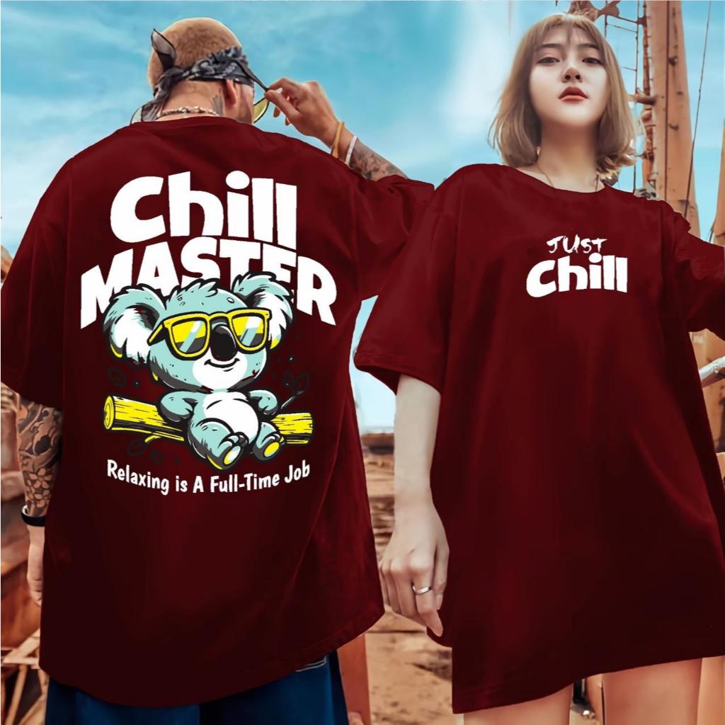 PREMIUM TSHIRT DISTRO CHILL MASTER MOTIF เสื้อผ้า UNISEX COOL CASUAL OUTFIT