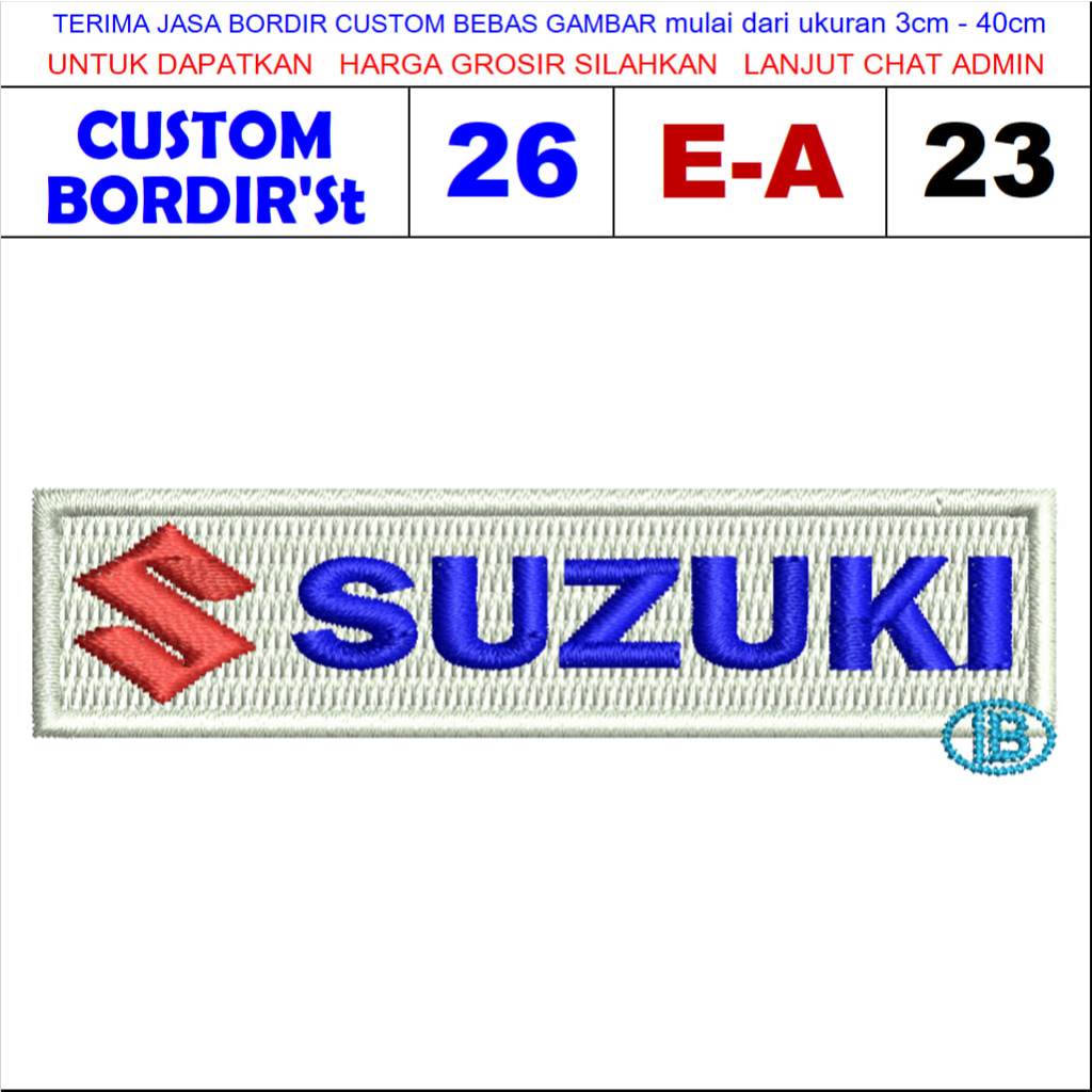 E-A23 MOTORCYCLE RACING AUTOMOTIVE SUZUKI LOGO EMBROIDERY PATCH - CUSTOM EMBROIDERYST TESTIMONI