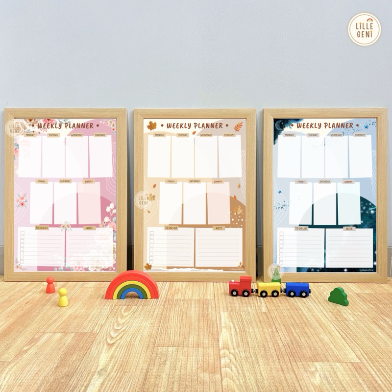 (LGN) WEEKLY PLANNER - Aesthetic Poster Lesson Schedule Daily WEEKLY Cook School Time Table Schedule
