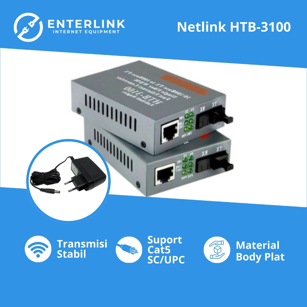 NetLink HTB-3100 AB A/B Fiber Optic Converter Media Single Mode HTB3100 คู่ Net-Link HTB-3100 AB A/B