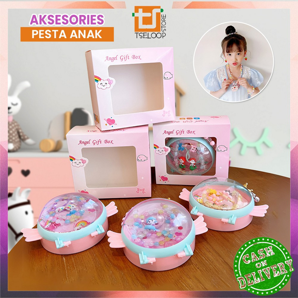 OFM-C876 ชุดกล่องของขวัญเครื่องประดับสร้อยคอผูกผมสําหรับสาวการ์ตูน Motif/ชุดกิ๊บติดผมตัวอักษรของขวัญ