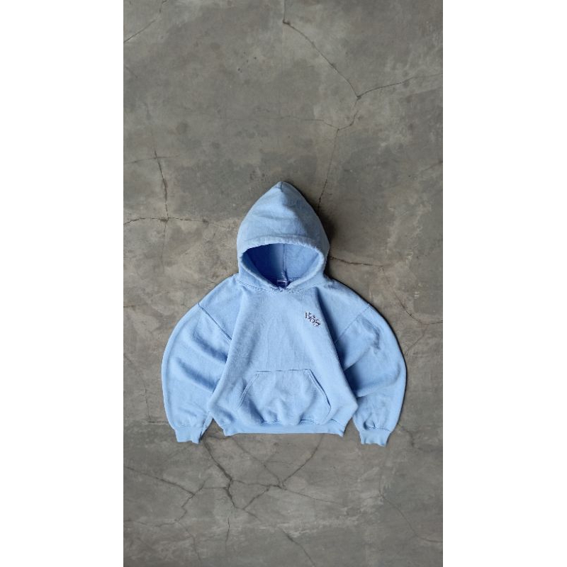 2000s Gildan Baby Blue Boxy Hoodie