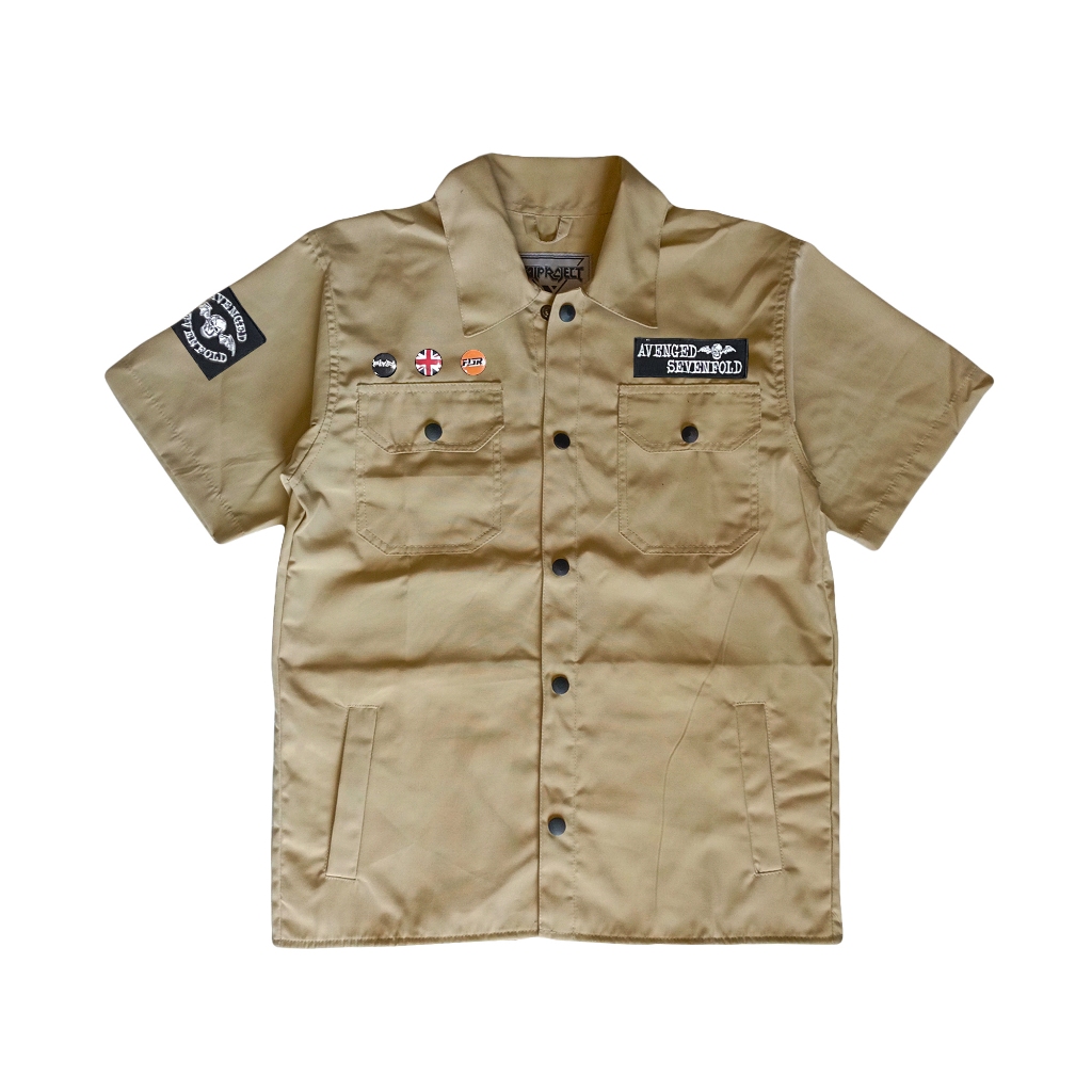 KEMEJA Workshirt Patch / เสื้อทํางานดีไซน์ล่าสุด avg 033