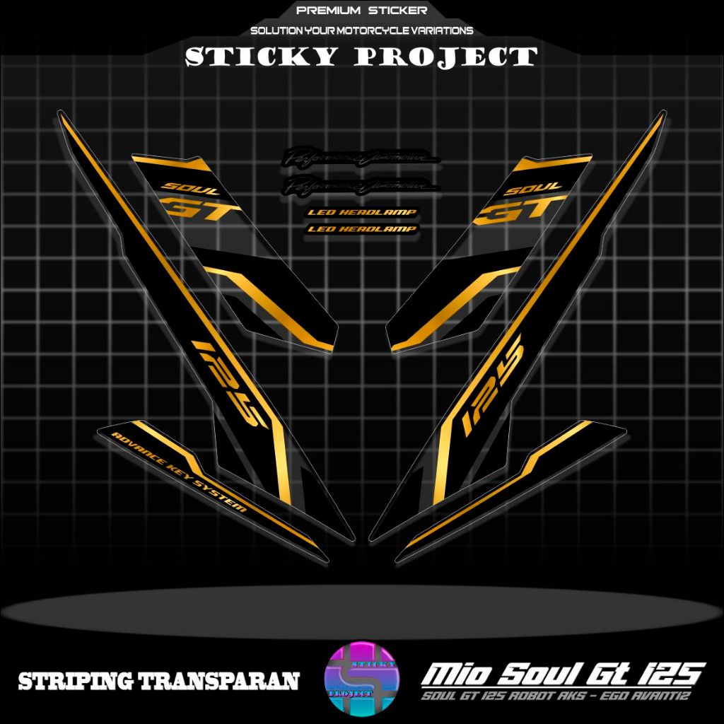 สติ๊กเกอร์ TRANSPARENT MIO SOUL GT 125 / STRIPING SOUL GT 125 / VARIATION SOUL GT125 / FOURSTORE 9