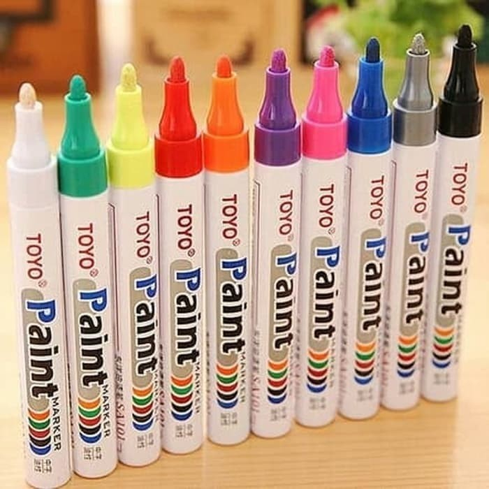 MS - (ONE DOZEN) Toyo/Vauto Tyre Colourful Markers, Anti-Fade, คุณภาพสูง 100%