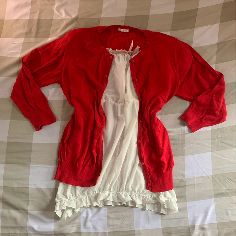 รับ 2! Milkmaid Coquette ชุดเจ้าหญิงเสื้อสเวตเตอร์ถัก ballerina ริบบิ้นสีแดงสีชมพูไม่ liz liza Axes 