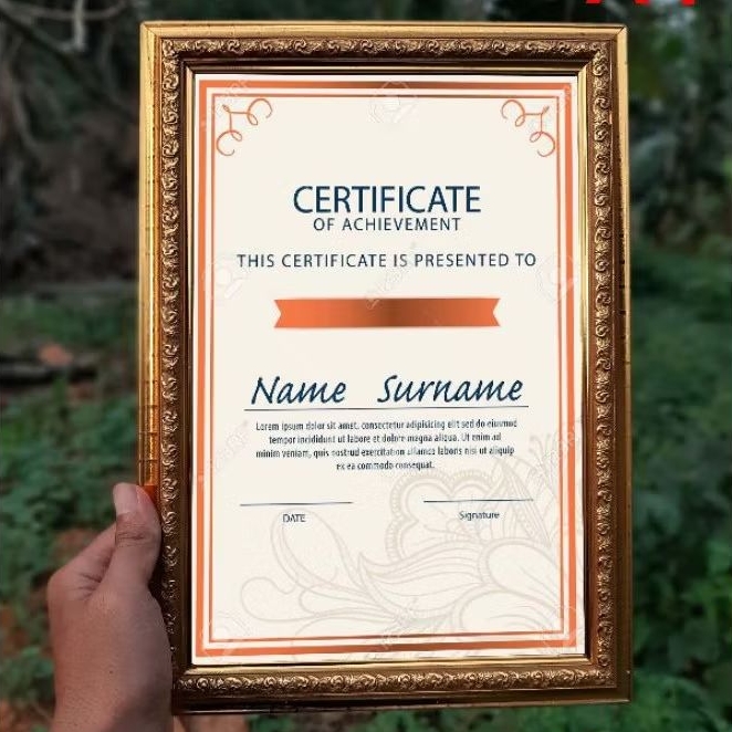 11R / A4 FRAME / 11R FRAME CARVED MOTIF A4 SIZE / 11R A4 FIGURA FRAME GOLD COLOR CARVED