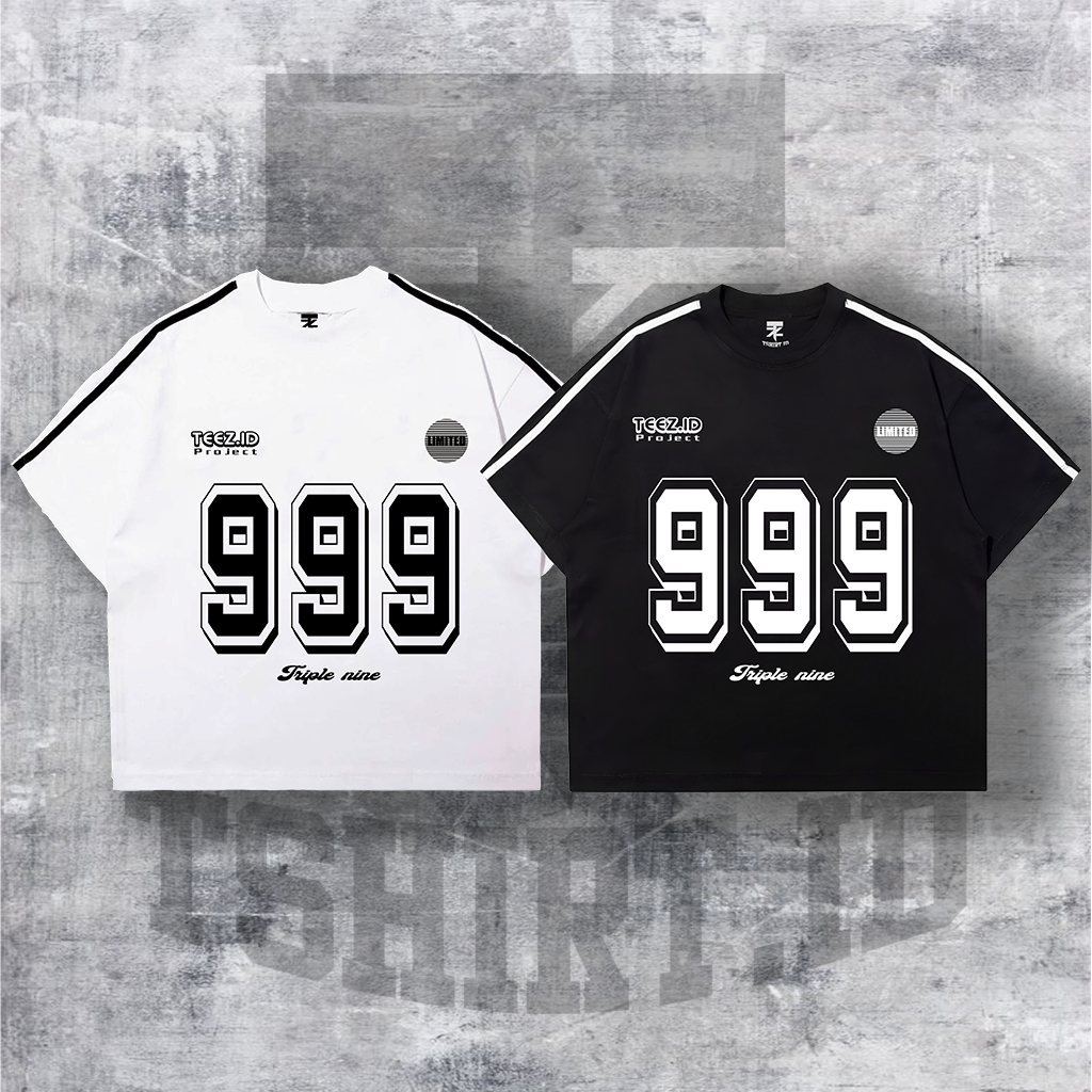 TEEZ id Boxy 999 เสื้อยืดขนาดใหญ่สําหรับผู้ชายและผู้หญิง Cotton20s เสื้อยืด - Triple Nine Jersey สีด