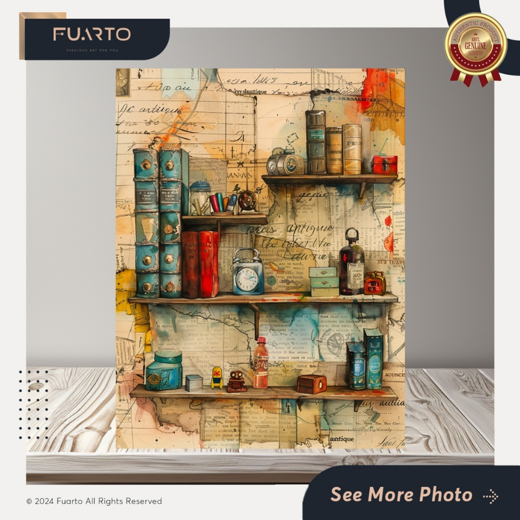 เครื่องมือออปติคอลตกแต่งผนังไม้วินเทจ | ตกแต่งผนัง 30x40 12R GP