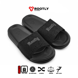 Rootly - Sandal Selop Pria Fullblack Shift