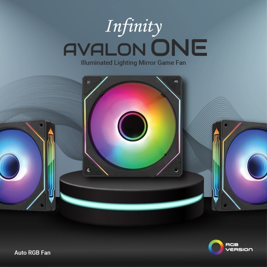 FAN CASING ENLIGHT AVALON ONE RGB สีดํา/ขาว