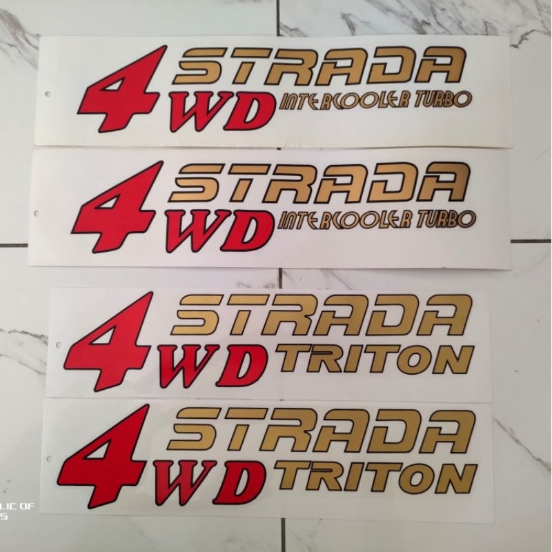 สติ๊กเกอร์ Mitsubishi Strada 4WD Triton Intercooler Turbo / สติ๊กเกอร์ 4wd Strada / สติ๊กเกอร์ Trito
