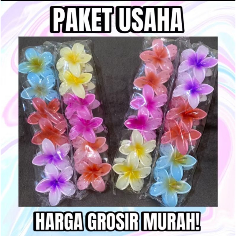 BUSINESS PACKAGE บรรจุ 6 ชิ้น ขนาด 8 ซม. ขายส่ง 8 ซม. Balinese ธีมเขตร้อน Frangipani คลิปดอกไม้ / เค