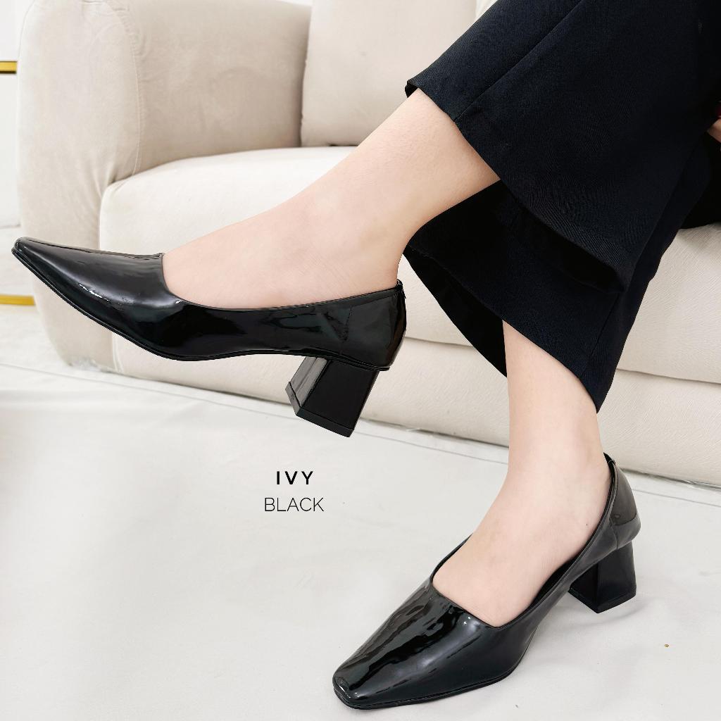 Bellashoesjkt Ivy รองเท้าโลฟเฟอร์ผู้หญิง 5 ซม.ส้นรองเท้าสํานักงานทุกวัน