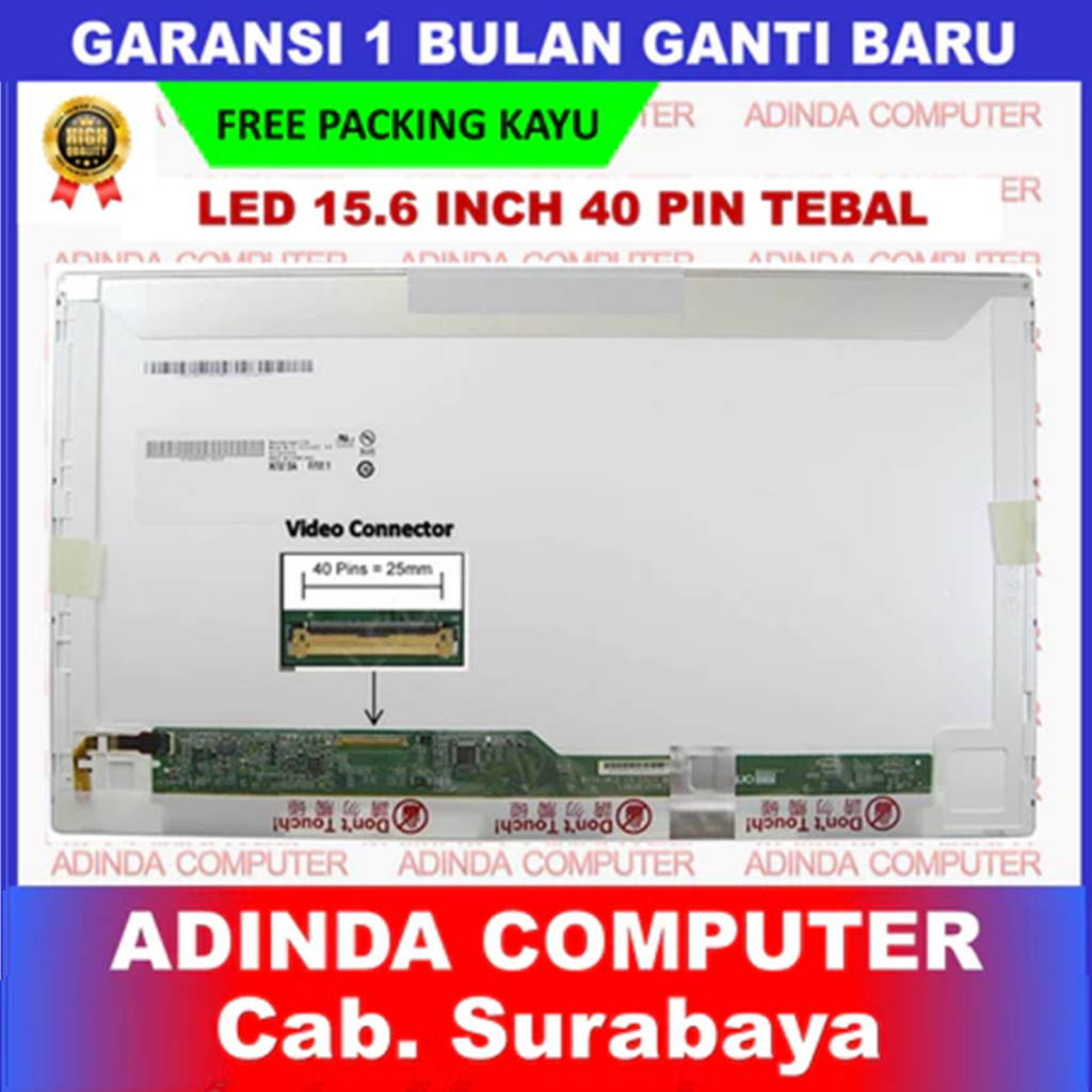 LCD LED Toshiba L750 L750D L755 L755D C660 15.6 นิ้ว 40 พินหนา