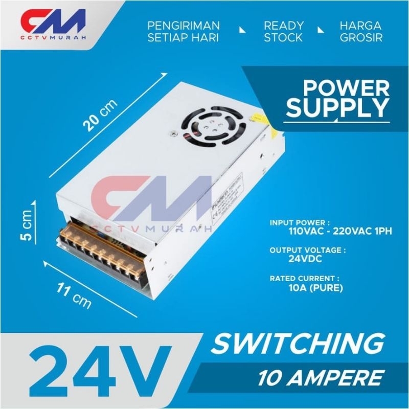 พาวเวอร์ซัพพลาย ADAPTER 24V 10A สวิตช์พาวเวอร์ซัพพลาย SPU 24V 10A