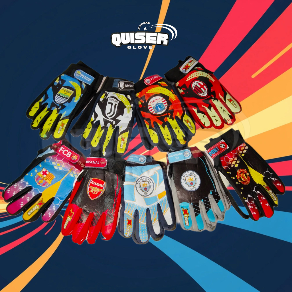 ถุงมือผู้รักษาประตูเด็ก Negri Outdoor & Inner Club - ถุงมือ Quiser ถุงมือฟุตบอลสําหรับเด็ก