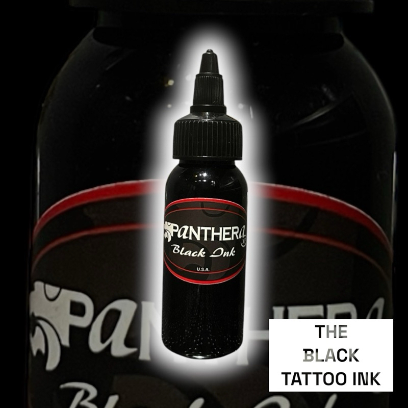 หมึกสักสีดํา Panthera 60ml / หมึกสัก Panthera / หมึกสักสีดํา / หมึกสัก Black Panthera 2oz / หมึกสัก 