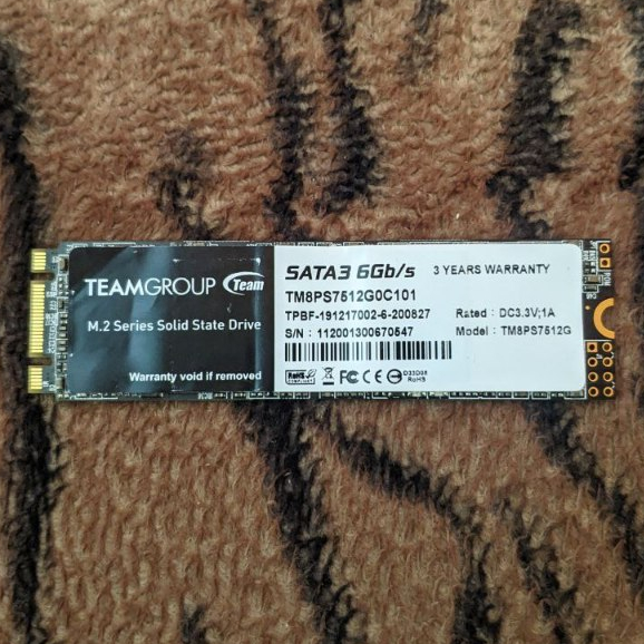 SSD M2 SATA 2280 ทีม 512GB MS30 มือสอง