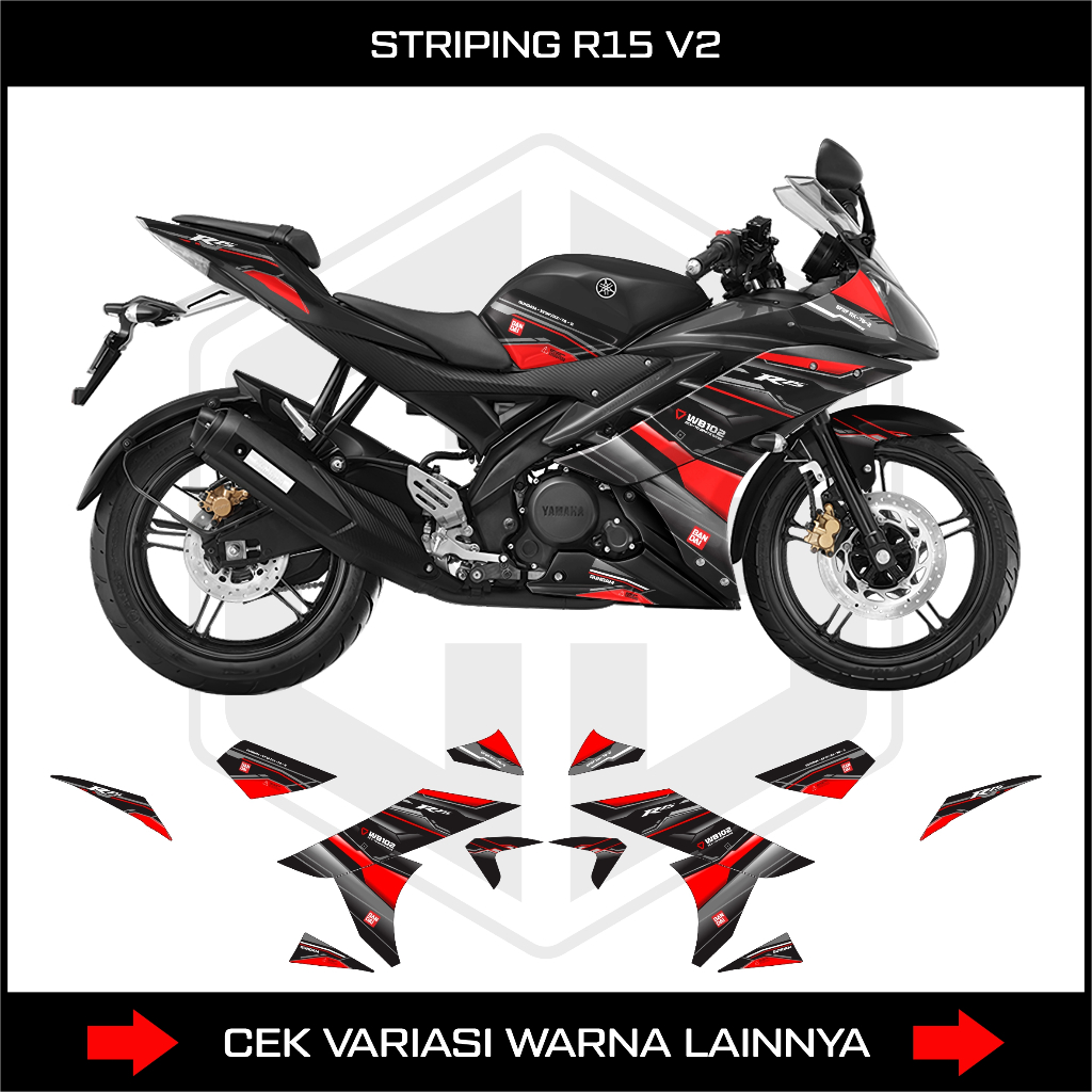 STRIPING YAMAHA R15 V2 / สติ๊กเกอร์ DECAL R15V2 YZFV2