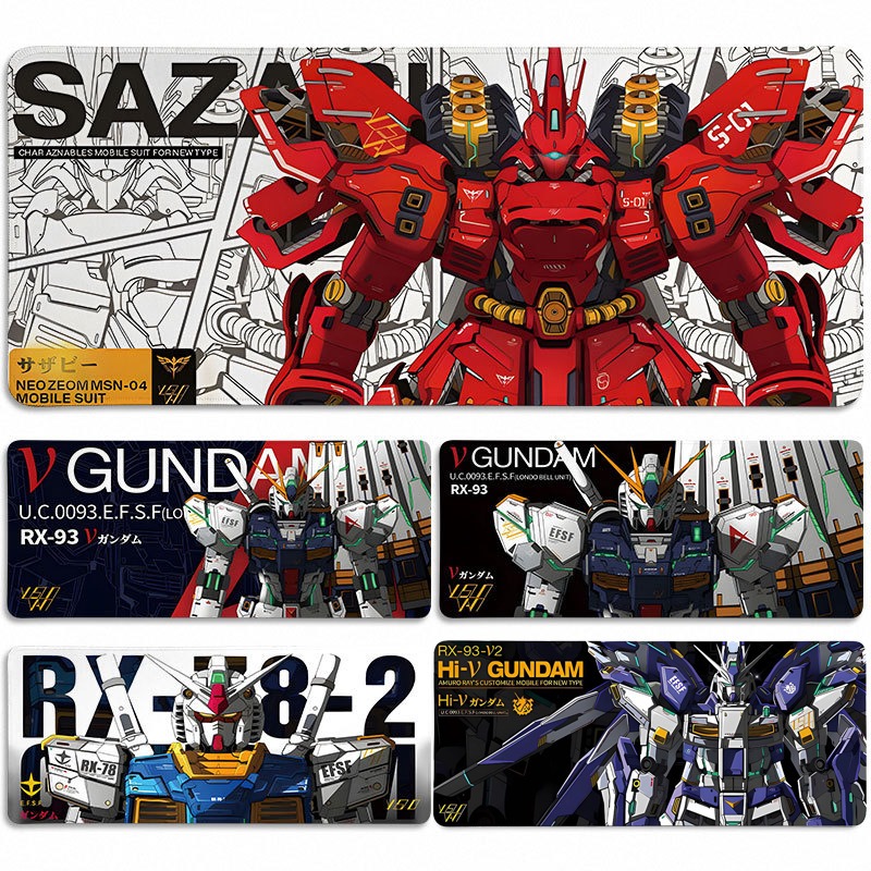 COOL GUNDAM ROBOT MOTIF เสื่อเมาส์ยาวสําหรับคอมพิวเตอร์ทํางานและนักเรียนได้สบายและไม่ลื่น
