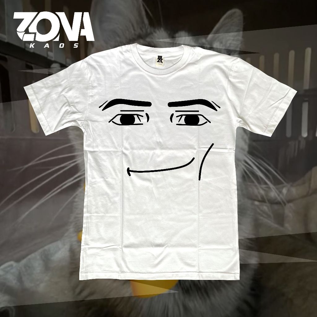Roblox Man Face Mewing Game Meme เสื้อยืดสําหรับเด็กและผู้ใหญ่