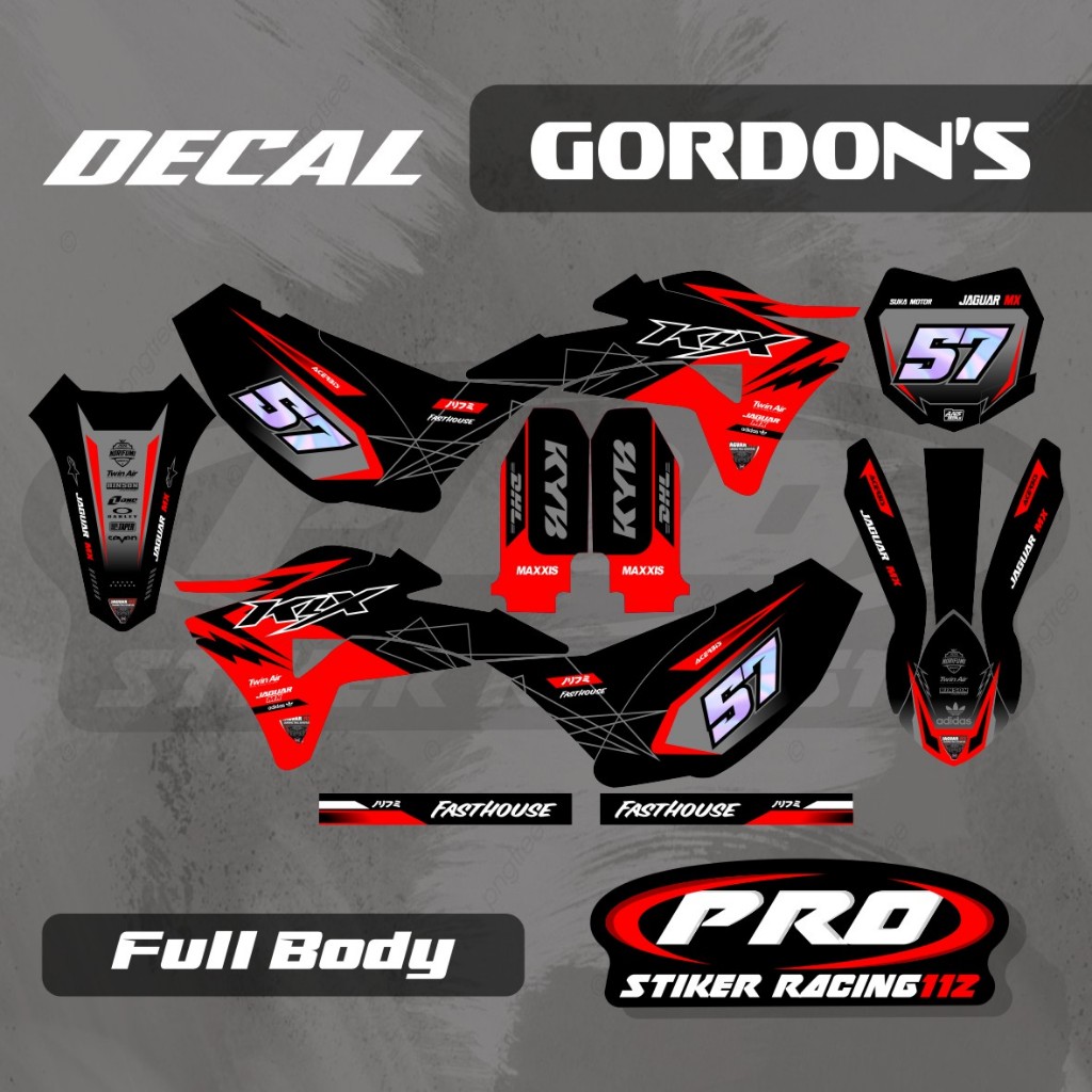 สติ๊กเกอร์รูปลอก KLX Gordon FULL BODY Decal Gordon Decal สติ๊กเกอร์ Variation KLX Gordon ฟรี REQUEST