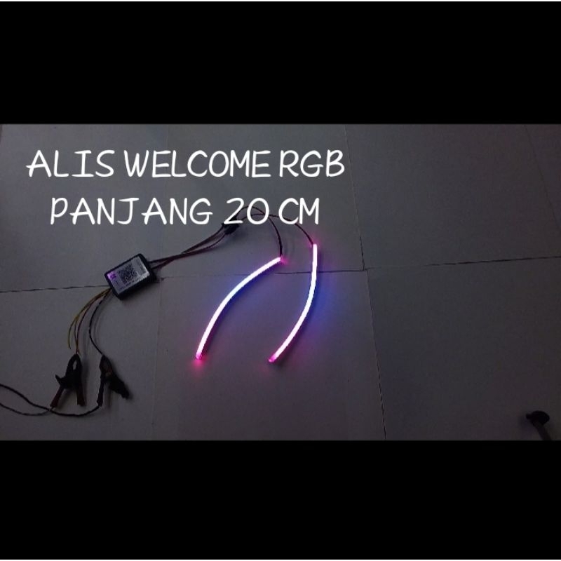 FLEXIBLE WRGB APP 20 ซม.LED DRL EYEBROW LIGHTS ยินดีต้อนรับ + RGB matrix สําหรับรถจักรยานยนต์และรถยนต์